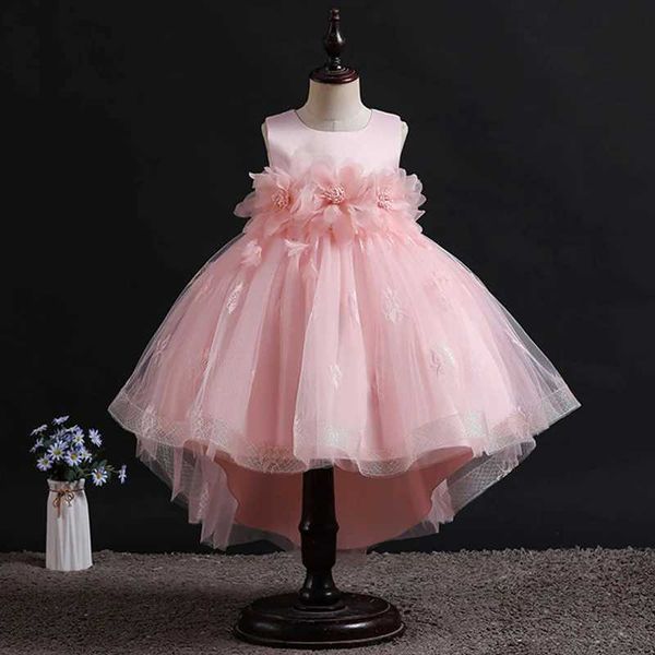 Mädchenkleider Blume Mädchen Prinzessin Hochzeitsfeier nachfolgen Kleid Teenager Mädchen elegante Ballkleid Kleider Kleider Kinder Kinder Vestidos für 3-10 Jahre