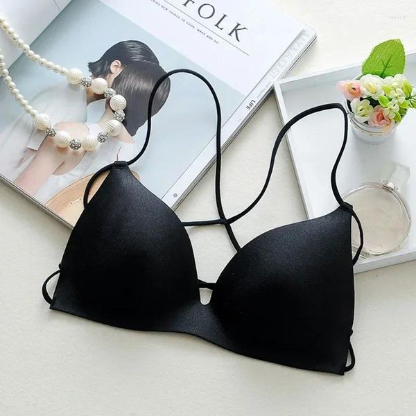 Bras Sexy Sexy Cross-Strap Casual Feminino Casual Roupa Lingerie Mulheres Estabelecem Bra de Fios sem fio