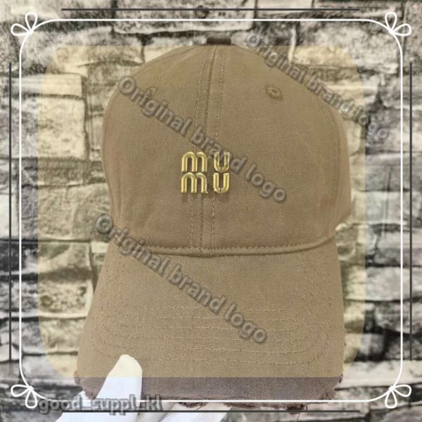 MUI BAS CAP NUOVO DESIGNER MU Big Head Cap di alta qualità Candy Color Letter Etichetta casual Cap Baseball Coppia Shade Fashion Hat 155