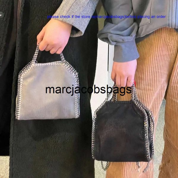 Stella McCartney Bag Designer Top Quality Designer Falabella Mini Tote de luxo Mulher Mulher Metallic Black Black Shopping Shop