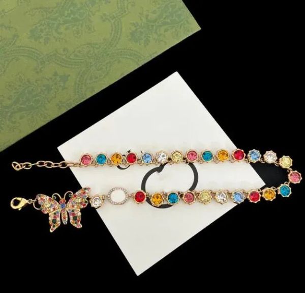 Geme pingente de gemas pingentes de borboleta designer bracelete Brincos de moda Butterfly Diamond Designer Jóias de pulseira