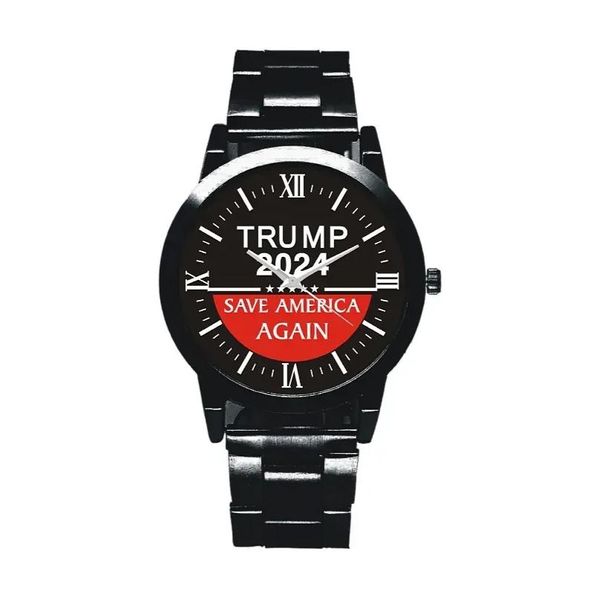 PARTITO DEL PAZIONE Trump 2024 Orologi da polso Trump Strap Watch Retro Lettera Stampato Men Quartz Watchess Save America Dropse Delivery Home Garde Dh9pn