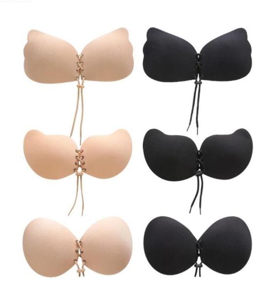 Mulheres Auto Adesivo Anexo de mama sem alças Silicone Push Up Women039S Roupa Invisível Bra J13516293274