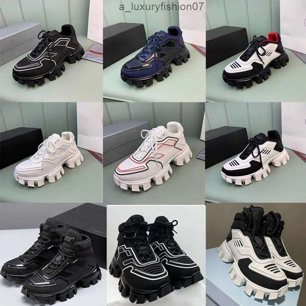 prada Вы Sneakers Piattaforma Scarpe Stylist Shoes Runner Trainer 19FW Serie Capsule Serie MamouFlage Black Lace Up Gusta No40 MENS MENS CloudBust Thunder con scatola 338