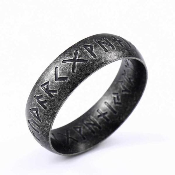 Beier 316L Edelstahl Modestil Männer Doppelbuchstaben Rune Wörter Odin Norse Viking Amulett Retro Ringe Schmuck LRR141 Q07083924039938