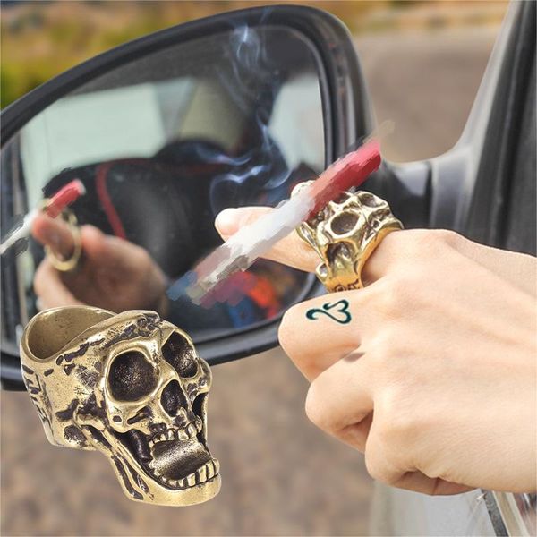 Smoke Shop Accessories Accessories Tobacco Ring Circarette's Personality Skull Ring Кольцевые портативные сигаретные сигареты сигареты бонги бонги