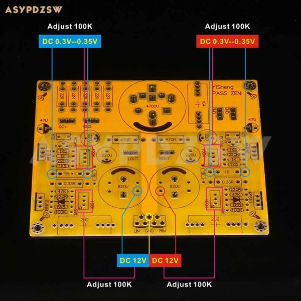 Verstärkerpass Zen Single -Klasse -A -Kopfhörerverstärker/kleiner Desktop -Stromverstärker Bare PCB 5W+5W