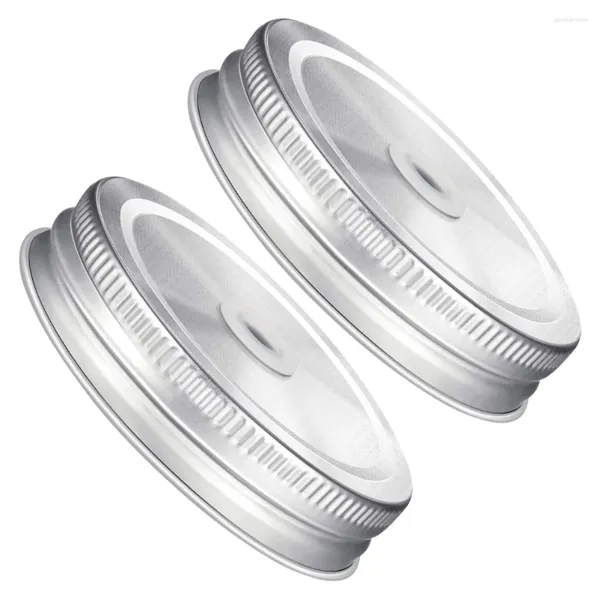 Stoviglie 2pcs Mason Jar Pagning Lids Capsinning Caps a prova di perdite di perdita sigillante con anello di silicone