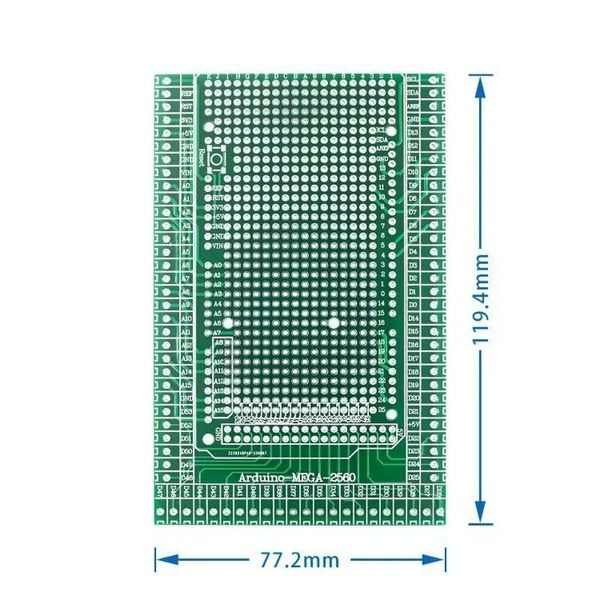 Neu kompatibel mit MEGA2560 Double-Side-PCB-Prototyp-Schraubanterminal Block Shield Board Kit für Arduino Mega 2560 / Mega2560 R3for Mega2560