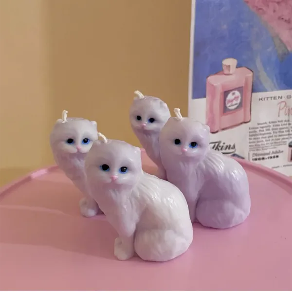Kerzen niedliche Katzen Silikonform Kerze Silikonform für Kerzenherstellung DIY Seifenform Epoxidharz Gips Schimmel