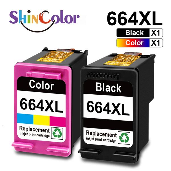 Shincolor 664 XL 664XL HP Deskjet Mürekkep Avantajı için HP664 için Premium Yeniden Üretilmiş Renk Mürekkep Kartuşu 1115 2675 Yazıcı 240420
