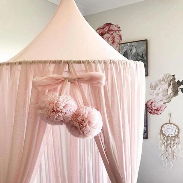 Figurine decorative Princess Curtain Mosquito Net Ball Chiffon Berrod Canopiale Bambini fatte a mano per bambini Decorazione