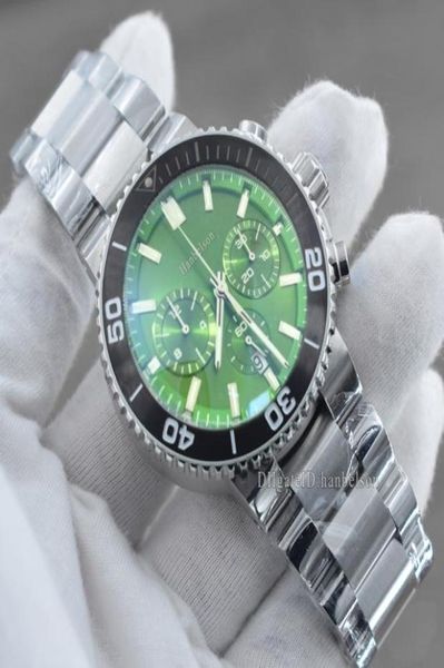 Orologio da uomo sportivo da uomo cronografo orologio cronografo personalizzato elastico per la faccia verde orologio maschio maschio Montre Homme8677787