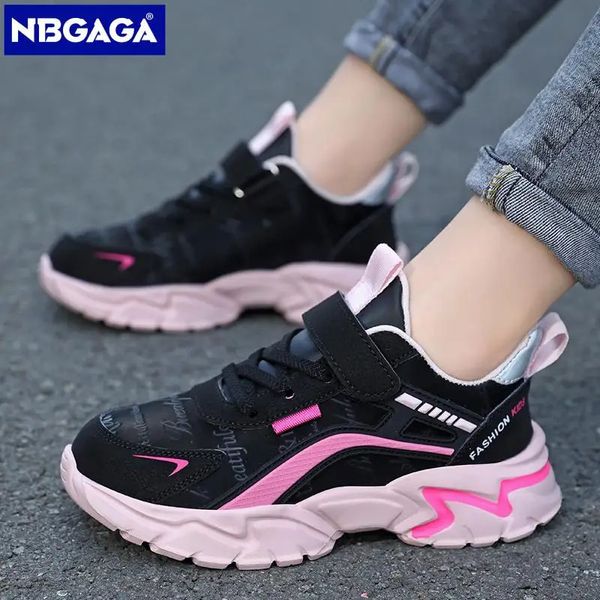 Bambini casual rosa rosa scarpe in pelle moda per 7-15 anni da corsa leggera per giovani studenti bambini sport scarponi nbgaga 240429