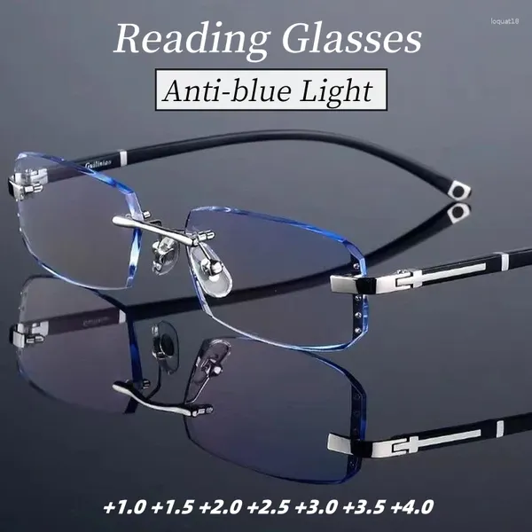 Óculos de sol masculino Mulheres Diamante Chegando óculos de leitura unissex Trendência Far Presbyopia Presbyopia Vintage HD Anti-azul óculos leves