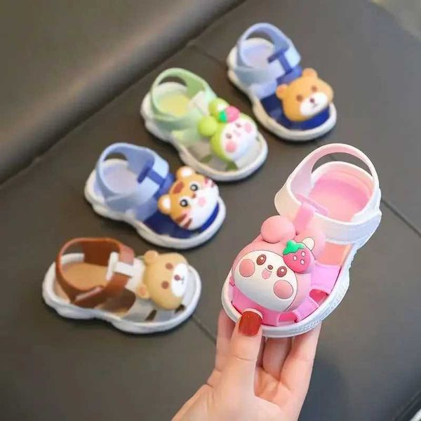 Sandalen 2024 Sommer Neues Baby Wanderschuhe süße Cartoon Baby Walking Sandalen Nicht -Slip und langlebige Kinderkühle Großhandel