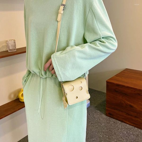 Bag Fashion Mini Women Borse Crossbody Piccole spalla quadrata Slice a ciondoli a ciondoli in pelle per ragazza borsetta