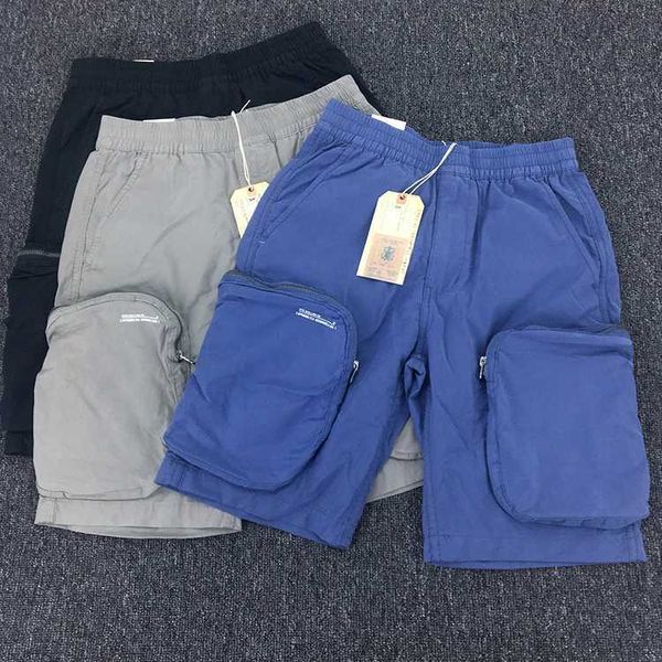 Shorts maschile estate americano retrò retrò da uomo leggero da uomo leggero semplice pantaloni a cinque punti multiscaio levato