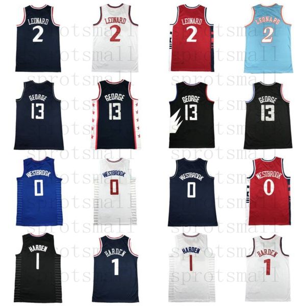 2024/25 Novo 2 Kawhi Leonard 13 Paul George Basketball Jerseys Mens 0 Westbrook Harden City Camisa sem mangas S-xxl