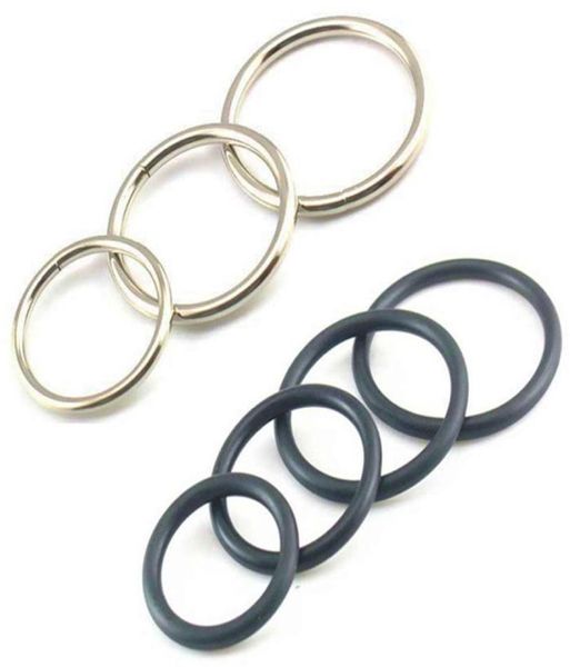 Anelli di cazzo di massaggio per l'erezione dell'erezione Metal Penis Eiaculazione Ritardo Super Eletchy Pussy Ring Sex Toys estendi Cockring Adult Product2320108