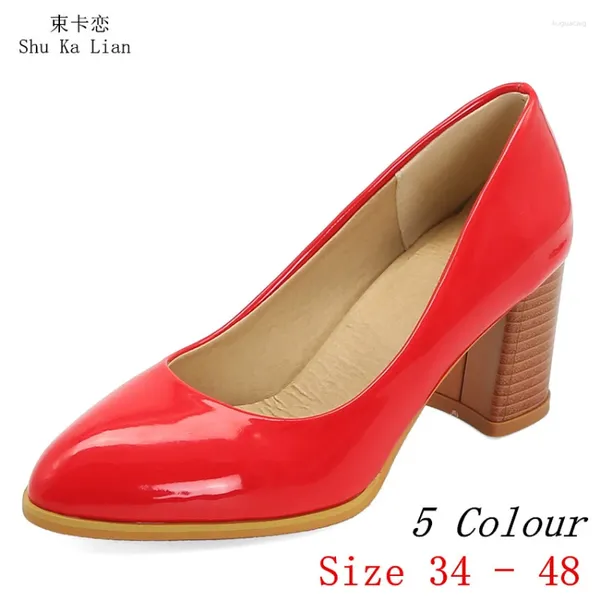 Scarpe eleganti tacchi alti 7 cm Donne pompe da donna a 5 caramelle con tacco colorato da donna gattino per matrimoni più taglia 34 - 48