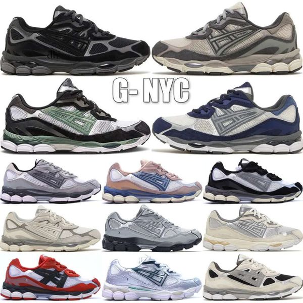 Gel em gel de maratona de Nova York Sapatos de corrida 2023 Designer Oatmeal Concreto Aço Marinho Obsidiano Creme Creme Branco Ivy Black Outdoor Trail Sneakers Tamanho 36-45 25