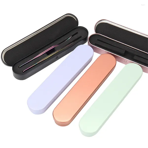 Geschirrssätze Tweezer Storage Box Leichtes Erscheinungsbild leicht zu tragen für den täglichen Gebrauch professionelle Wimpern Erweiterungspunkte Make -up -Tools