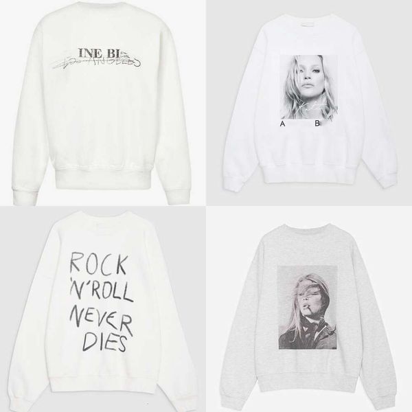 Neues Produkt Bing 24SS Designer Baumwoll Sweatshirt AB Klassiker vielseitiger Buchstaben Druck loser Pullover Jumper Frauen Mode lässigen runden Hals Langarm Hoodie Pullover