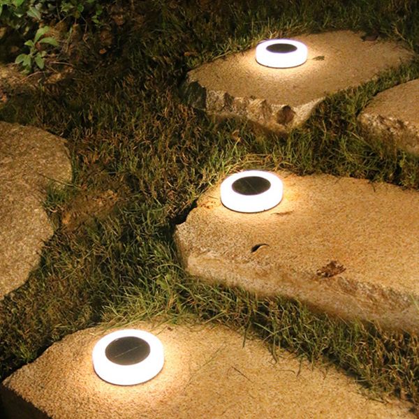 Decorazioni Luci solari a terra a LED pavimento per il pavimento paesaggistico impermeabile sotto lampada a destra Illuminazione da giardino solare Outdoor