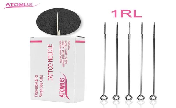 50pcs 1RL Disponível Profissional Profissional Cartão de maquiagem A agulhas para Eyeliner Tattoo Machine Cosmetic7015517