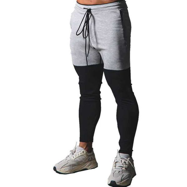 Herrenhosen Kontrastfarbe Herren Jogging Hosen Sporthosen Herren Fitnessstudio Fitness Baumwollhosen Herren lässig Mode enge Strecke J240429