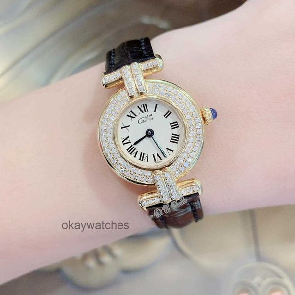 Unisex Diales Автоматические рабочие часы Carter Precision Steel Golded Anglish Inglaid Watch Women Women