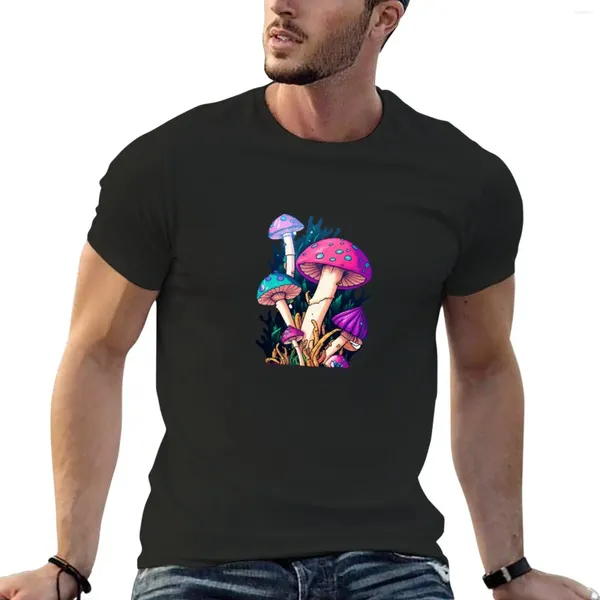 Polos da uomo Fantasy Fantasy Mushroom 01 T-Shirt Anime Blouse Sports Fan T-shirts MENS Graphic