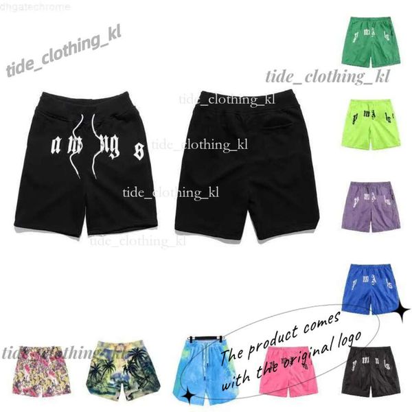 Pantaloncini angoli di palme da uomo pantaloncini da spiaggia per la spiaggia maschere estate streetwear streetwear lettera di abbigliamento stampare pantaloni a cinque personaggi spiaggia hip hop 808