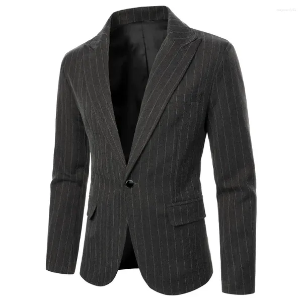 Мужские костюмы для костюма простые линейные карманы Coat Business Casual Style Top Wedding Wardet Warty Office Daily Wear Мужчины