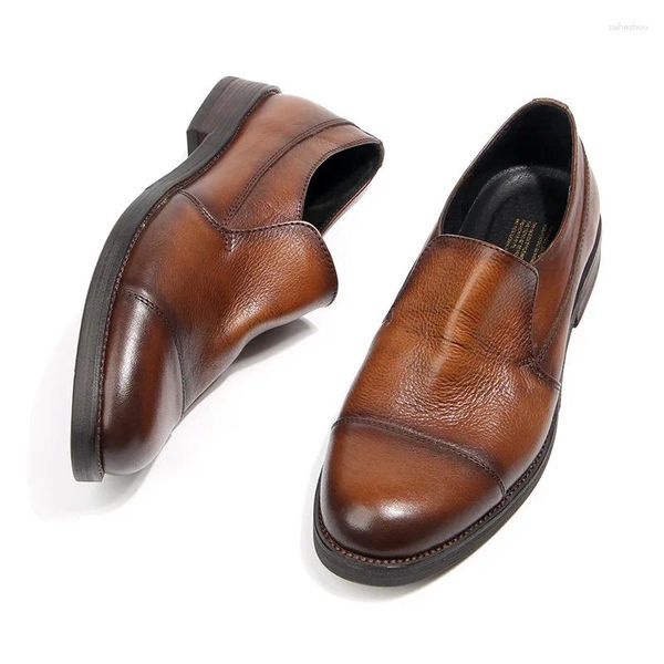 Scarpe eleganti da uomo in stile britannico slittamento formale su mocassini casual business alla moda mocasine in pelle morbida traspirante