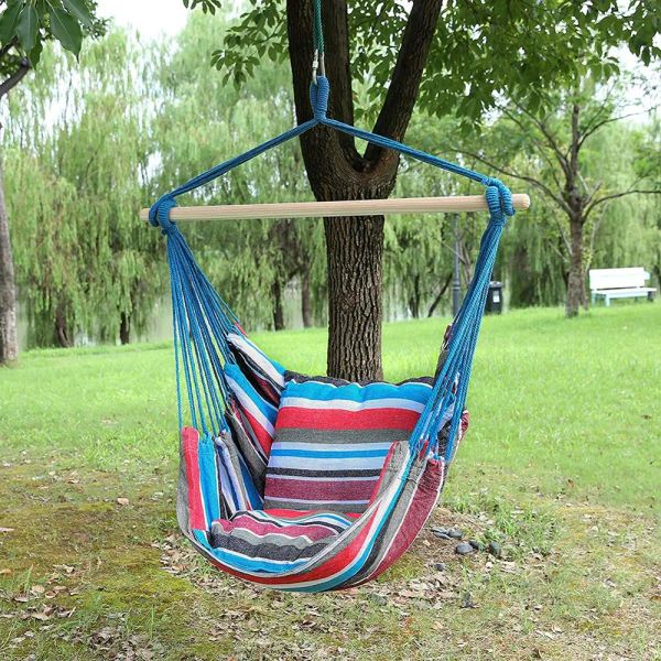 Decorações 2020 Novo estilo nórdico Hammock Outdoor Indoor Garden Dormitório quarto pendurado cadeira para crianças Swinging Swinging Single Safety Cadeir