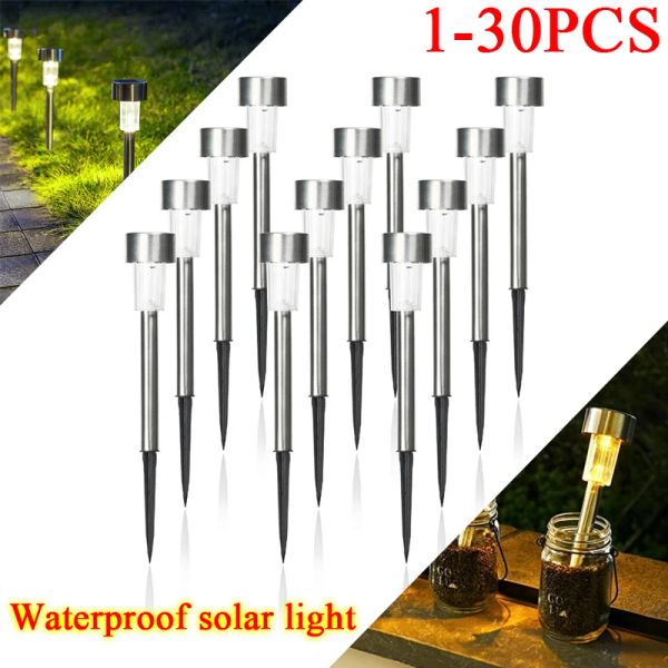 Decorações 130pcs Ferramentas de decoração de jardim solar Luminária de lâmpada solar ao ar livre iluminação de paisagem à prova d'água para pátio de vias pátio jardim de jardim