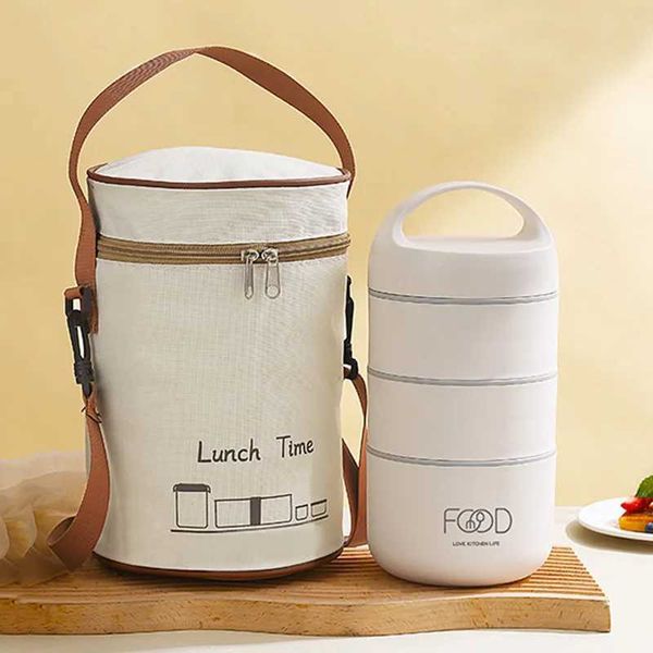 Bento scatole 1590 ml di grande capacità in acciaio inossidabile 304 Lunch Box perdite a prova di perdita a prova multi-strato per adulti e studenti Contenitore alimentare zuppa di zuppa Q240427