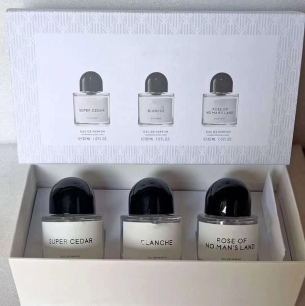 Kit de perfume de chegada de teste 3pcs30ml spray de fragrância super cedar blanche rose de no man039s terra colônia de alta qualidade parfum2537123