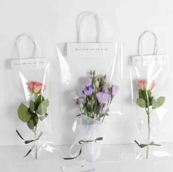 Bolsa transparente Pvc Flowing Packing Bag Gift Bouquet PackagingsMall Woman Organizer C0614G159654785