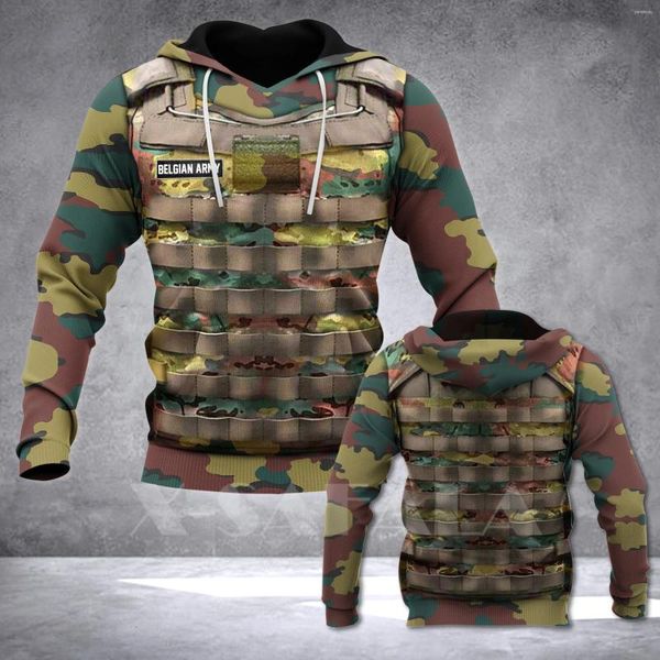 Erkek Hoodies Alman Ordusu Asker Üniforma Giysileri 3D Baskılı Hoodie Man Fermuar Kazak Sweatshirt Kapşonlu Jersey Street Giyim Takipleri