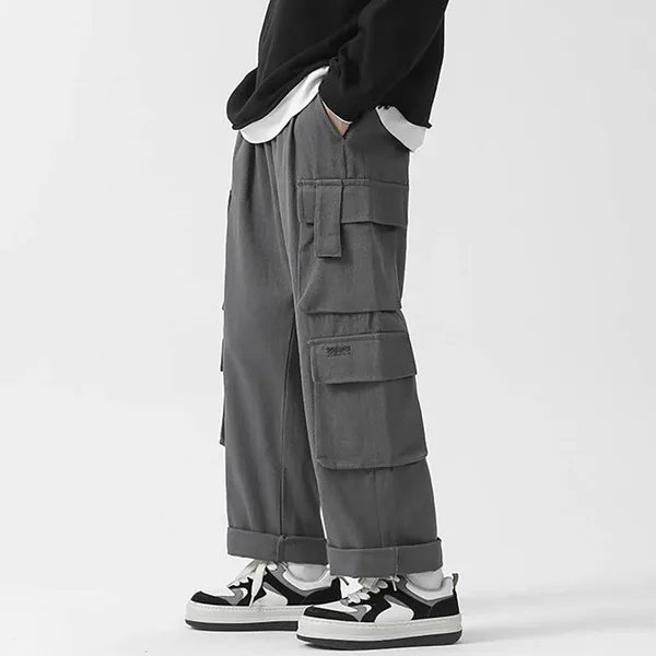 Pantaloni maschili da uomo elastico lavoro elastico lavoro coregne multi -tasche per pantaloni lunghi maschi