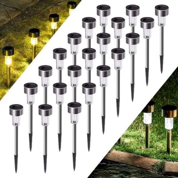 Dekorationen 30pack Solargarten Licht wasserdichte Outdoor -LED Solar Powered Lamp Decoration Street Lantern für Gehundhof Hinterhof Terrasse