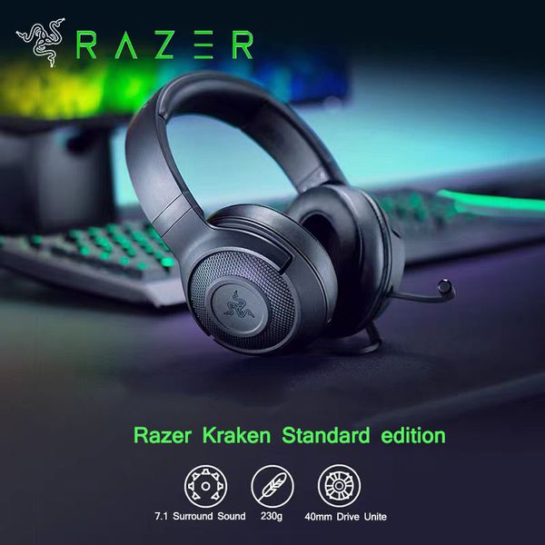 Razer Kraken Headphones E-Sports Gaming fone de jogo com microfone 7.1 SOME ARMOVENDO VÍDEO DE VÍDEO DE VÍDEO DE EARCHONE