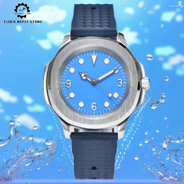 Armbanduhren 42mm Herren Uhrenresistent Saphirspiegel Japan NH35 Bewegung Edelstahl wasserdichte Hülle Freier Mode