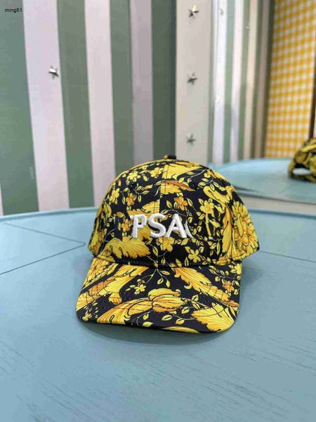 Brand Kids Designer Hats Gold Pattern Pattern Baby Sun Hat размер 3-12-летняя упаковка высококачественная девочки Boys Ball Cap 24April