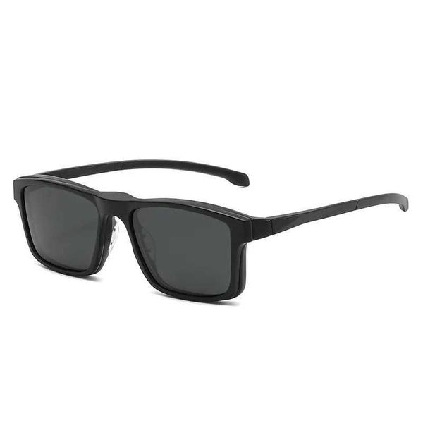 FU26 Sonnenbrille Vcka 2024 Neues Magnet Clip Myopia Sonnenbrillen Tr90 Männer Brillen Rahmen Square Frauen polarisiert UV400 Optische Brille -0,5 bis -10 D240429