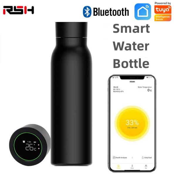 Módulos de calor inteligente Cup de temperatura LCD Exibir consumo de água Record Bottle Work With Smart Life/Tuya App Gagets Ferramenta de entrega rápida