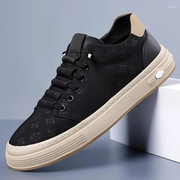 Sapatos casuais 2024 moda estilo britânico impressão retro esportes masculinos de designer masculino masculino masculino de designer masculino respirável